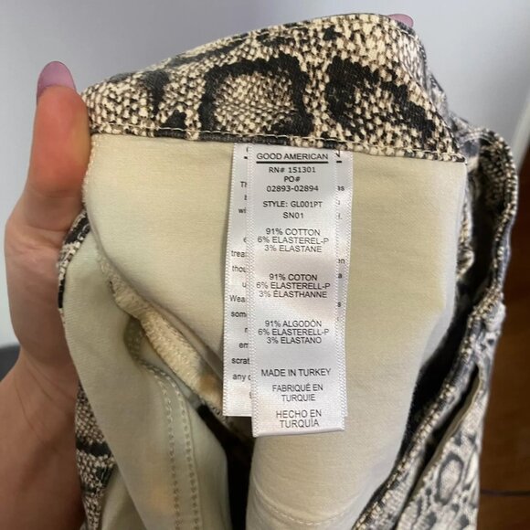 Good American Good Legs Snake Skin High Waist Skinny Jeans Plus - Picture 8 of 8